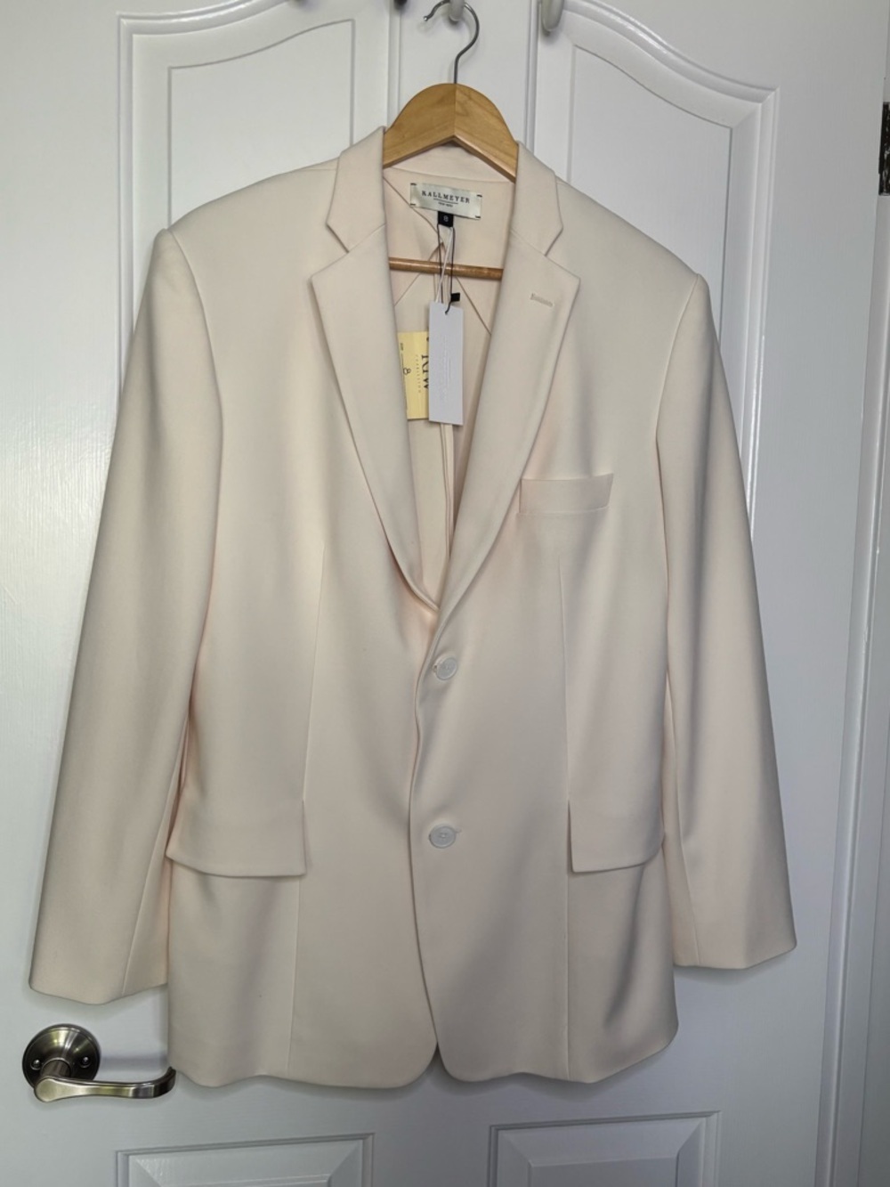 NWT KALLMEYER Gemini Blazer in Ecru Women’s Classic Two-Button size 8
